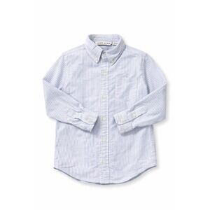 Janie and Jack Striped Button-Up Shirt Long Sleeve Boys Blue White Size 5